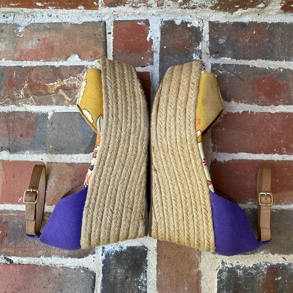 Tory Burch Floral Wedge Espadrilles - Picture 9 of 16